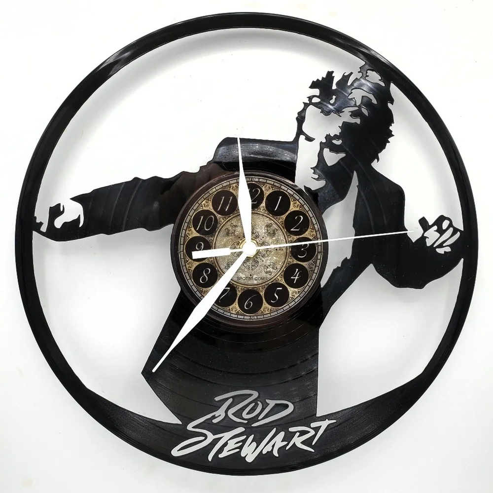 ROD STEWART vinyl record clock